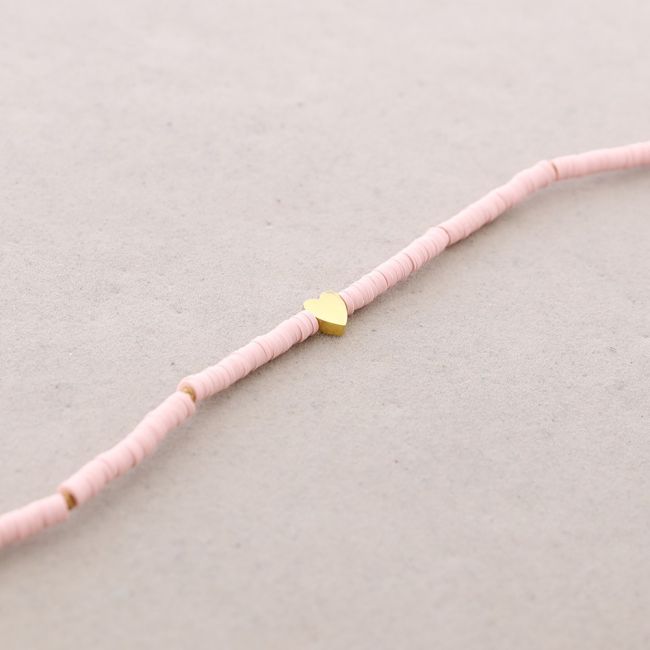 FIMO STEEL SHORT NECKLACE HEART