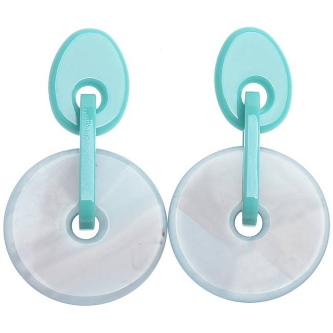 RESIN DOUBLE COIN EARRINGS