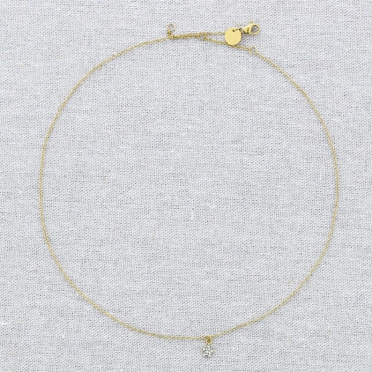 GARGANTILLA ACERO COLGANTE ESTRELLITA STRASS 2