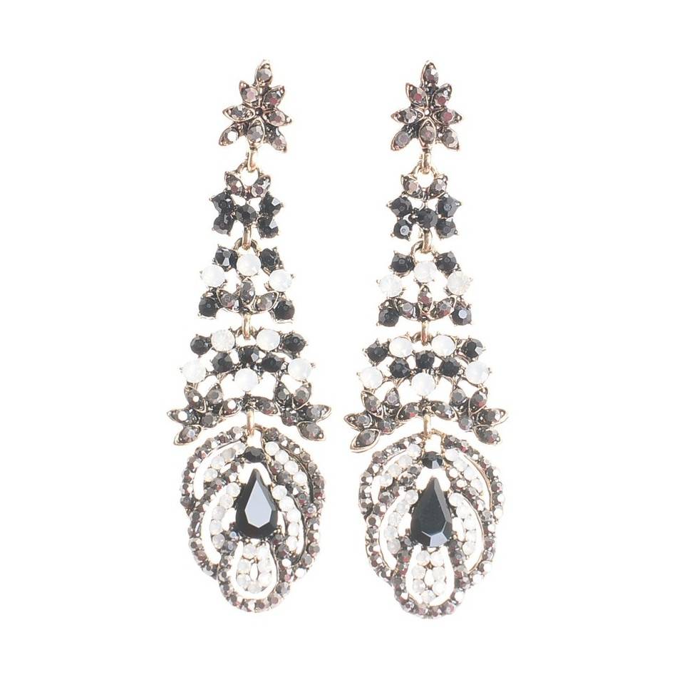 METAL STRASS EARRINGS