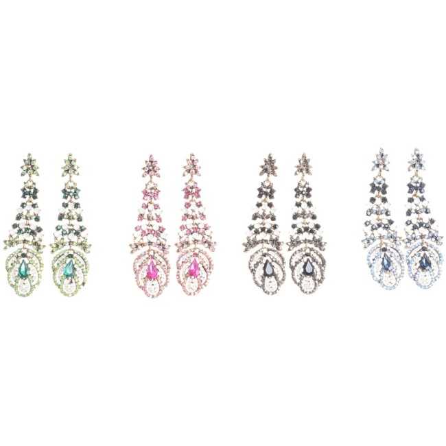 METAL STRASS EARRINGS