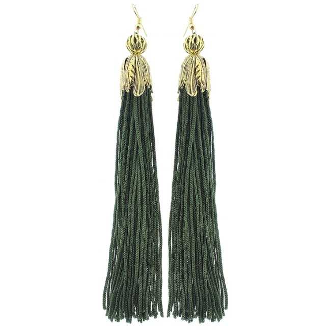 FRINGED METAL PETAL EARRINGS