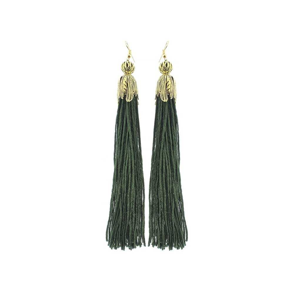 FRINGED METAL PETAL EARRINGS