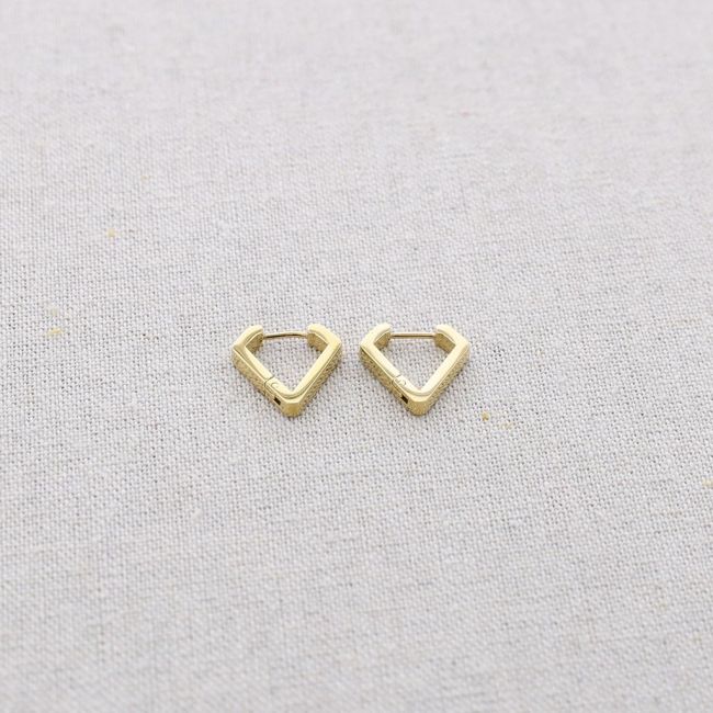 PENDIENTES ACERO ARO FORMA PICO