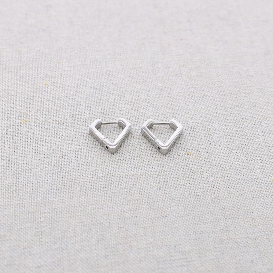 PENDIENTES ACERO ARO FORMA PICO