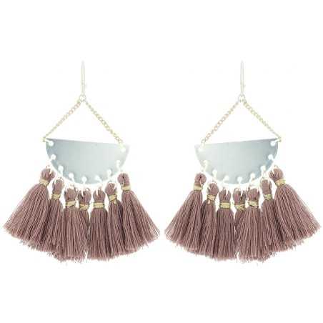 HIPPIE HOOK FRINGE DANGLING EARRINGS