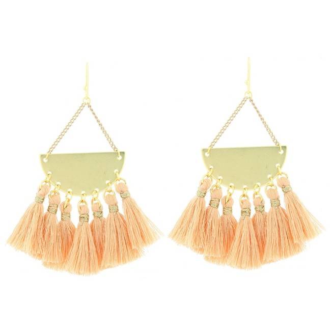 PENDIENTES COLGANTES FLECO GANCHO HIPPIE