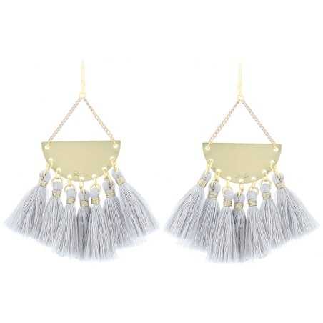 HIPPIE HOOK FRINGE DANGLING EARRINGS