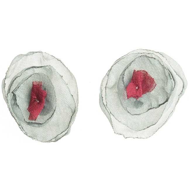 TWO-TONE FLOWER EARRINGS