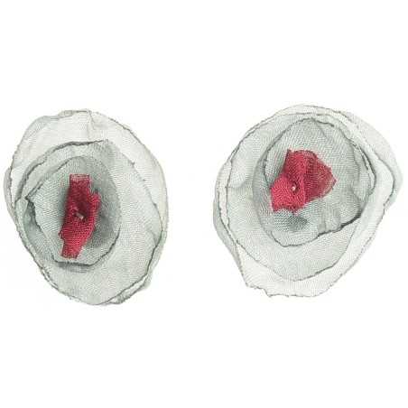 TWO-TONE FLOWER EARRINGS