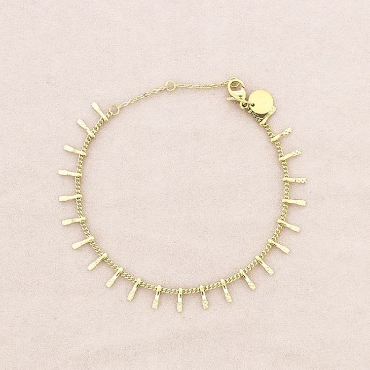 PULSERA ACERO COLGANTES PALITOS