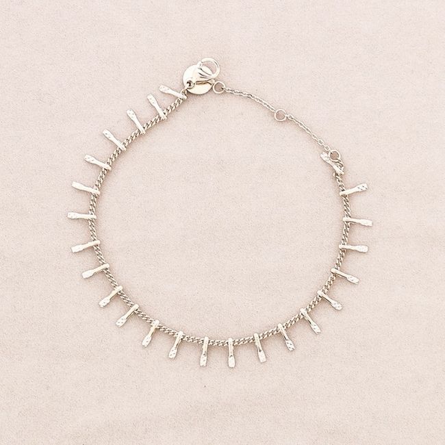 PULSERA ACERO COLGANTES PALITOS