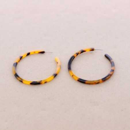 RESIN HOOP EARRINGS