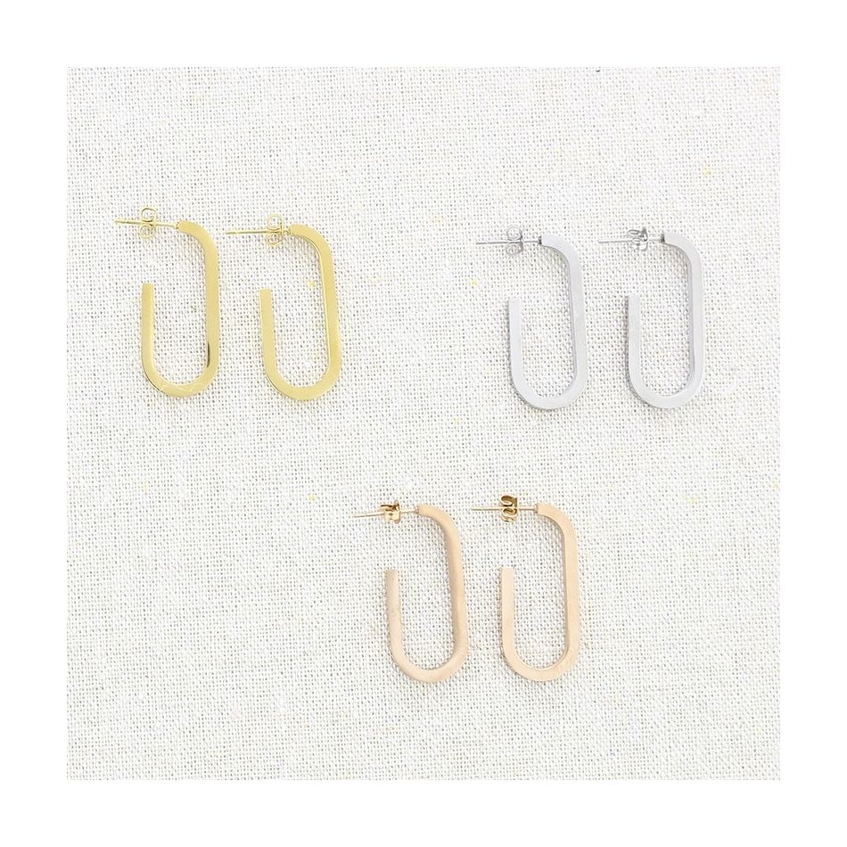 STEEL LINK EARRINGS