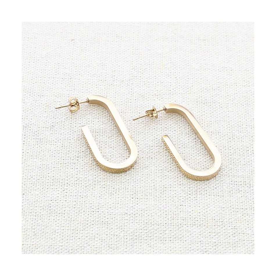 STEEL LINK EARRINGS