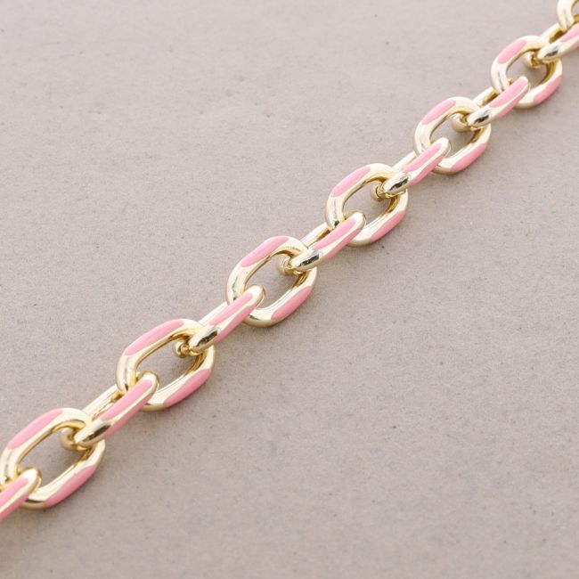 ENAMEL METAL LINK SHORT NECKLACE