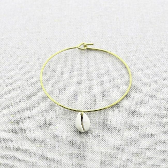 PULSERA ACERO COLGANTE CONCHA