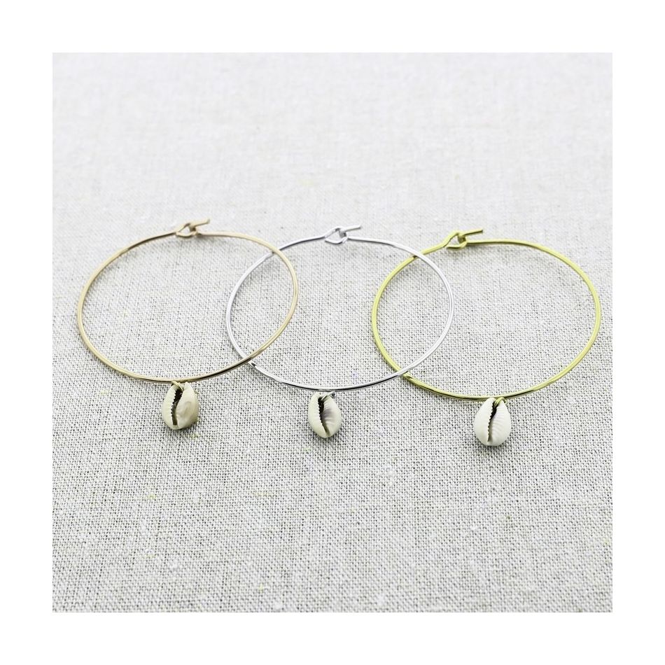 PULSERA ACERO COLGANTE CONCHA