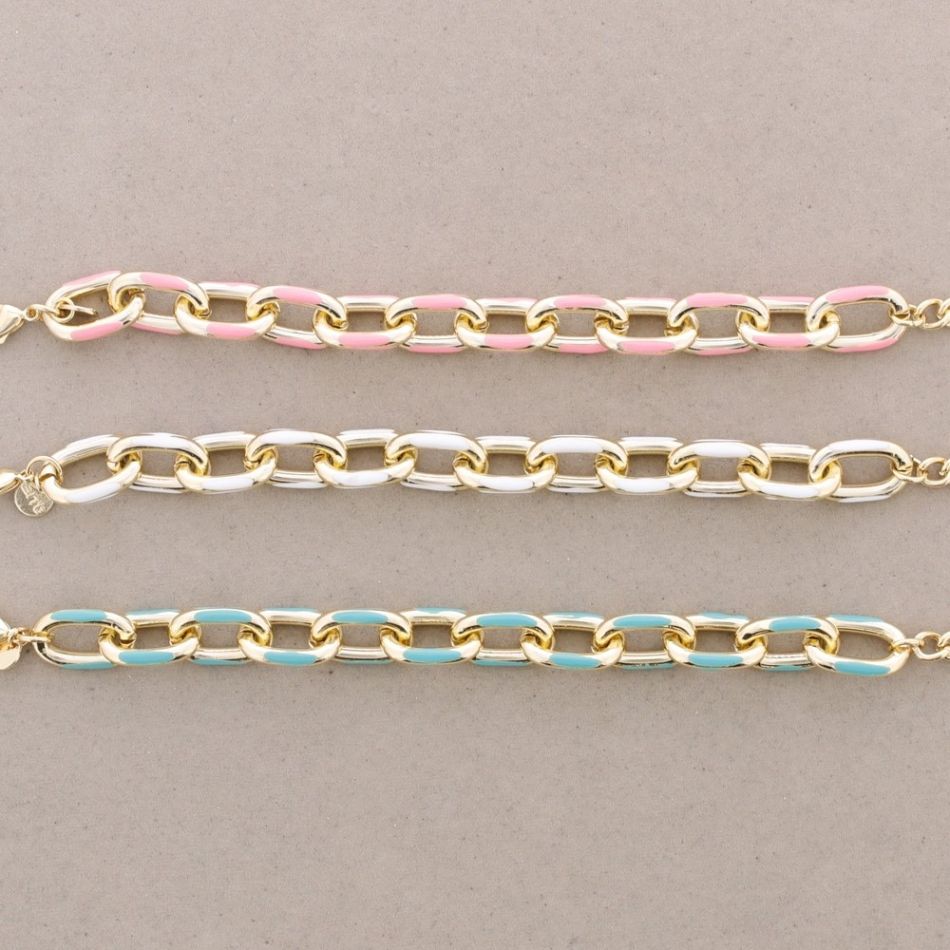 PULSERA ESLABONES METAL ESMALTE