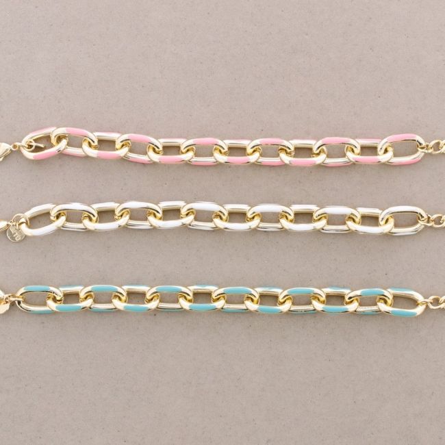 ENAMEL METAL LINKS BRACELET