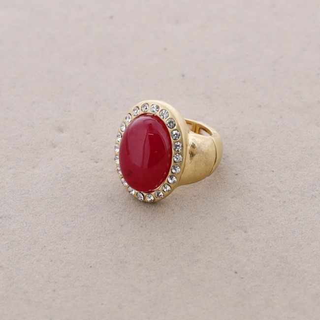 ANILLO ELÁSTICO METAL PIEDRA CRISTALES