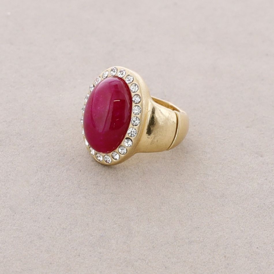ANILLO ELÁSTICO METAL PIEDRA CRISTALES