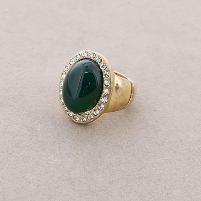 ANILLO ELÁSTICO METAL PIEDRA CRISTALES