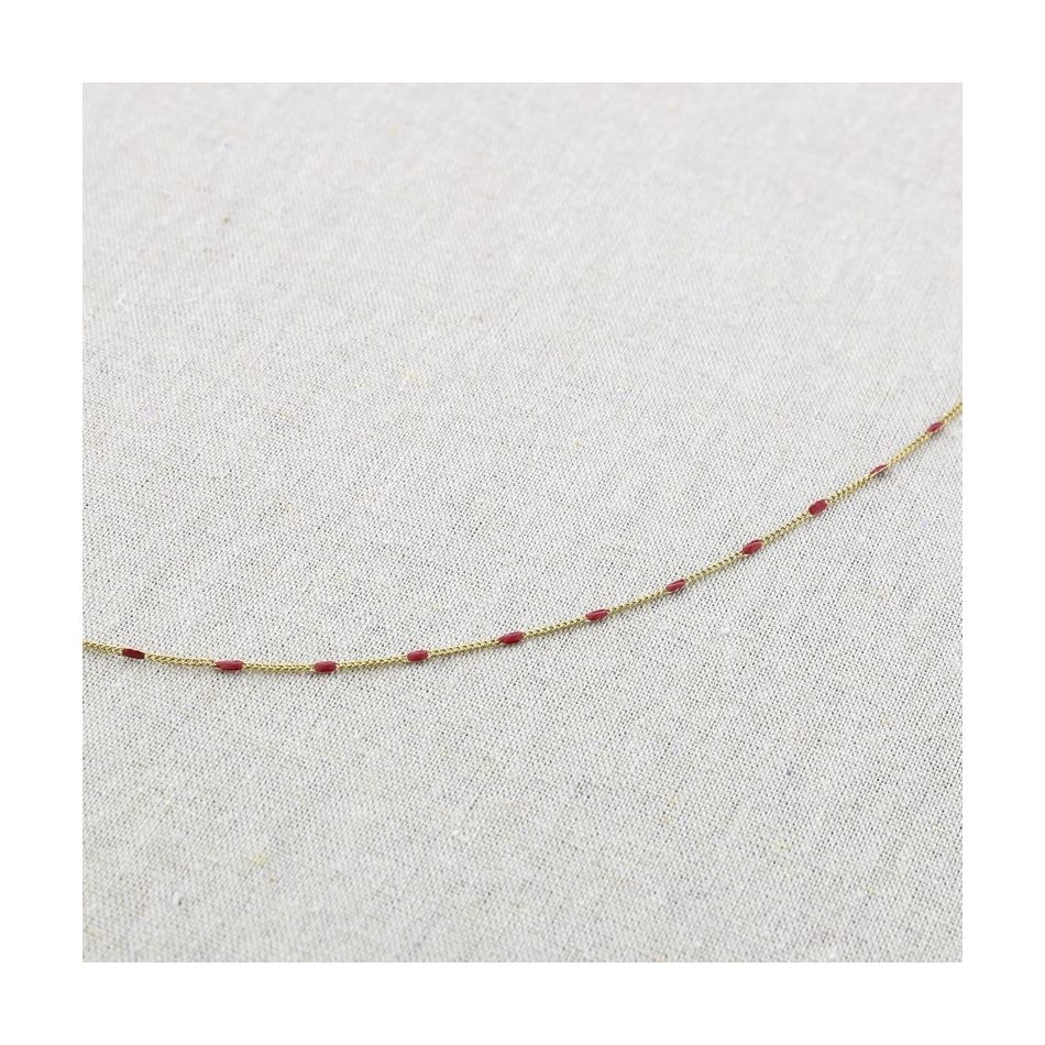 STEEL ENAMEL SHORT NECKLACE