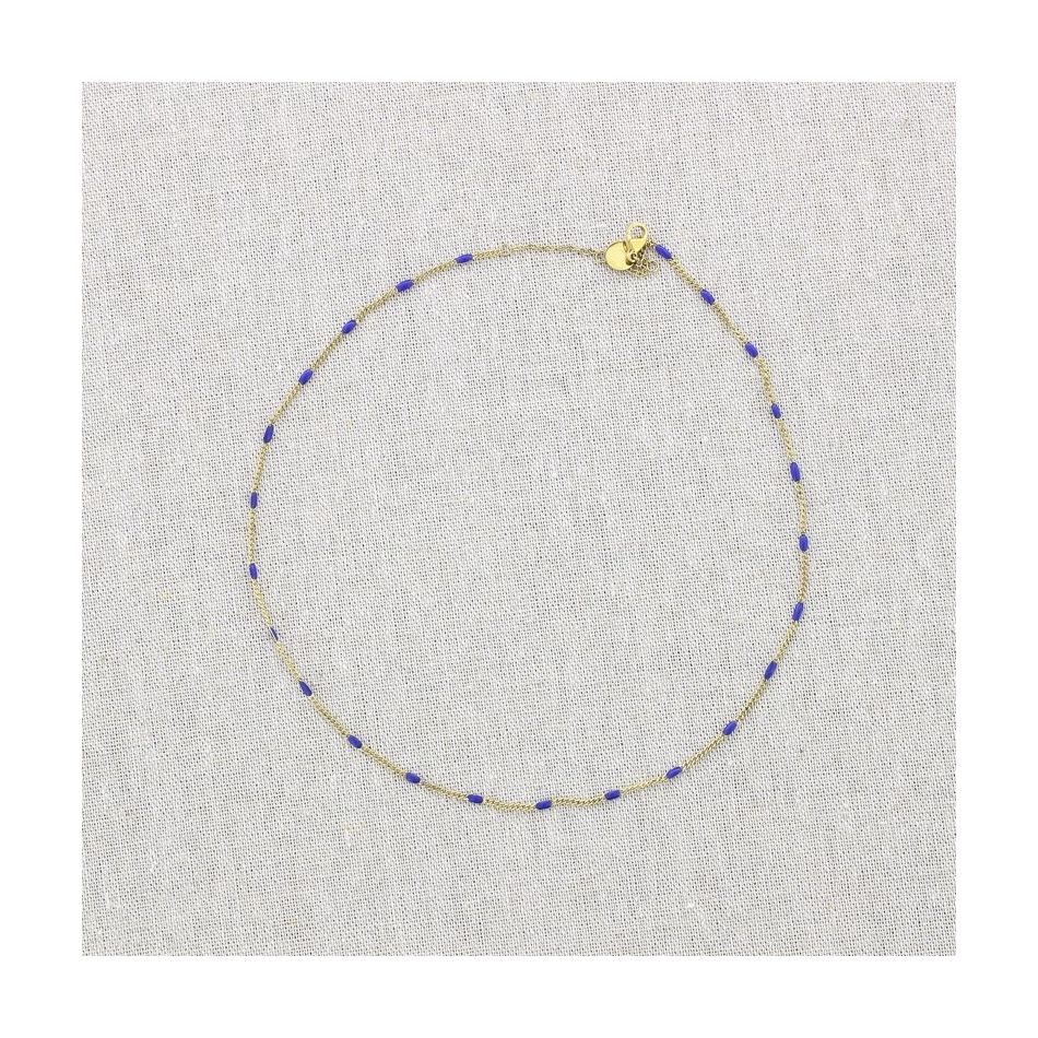 STEEL ENAMEL SHORT NECKLACE