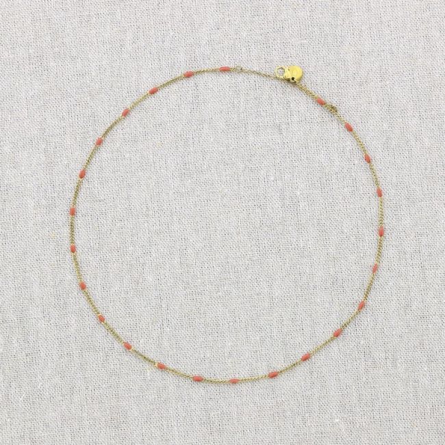 STEEL ENAMEL SHORT NECKLACE
