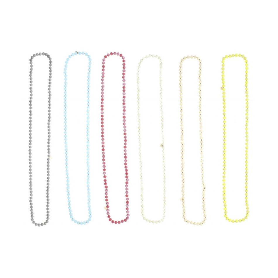 LONG NECKLACE WITH FACET BEADS1.1M*10MM