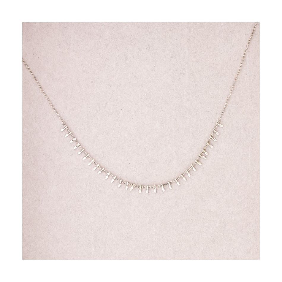 STICK PENDANTS STEEL SHORT NECKLACE