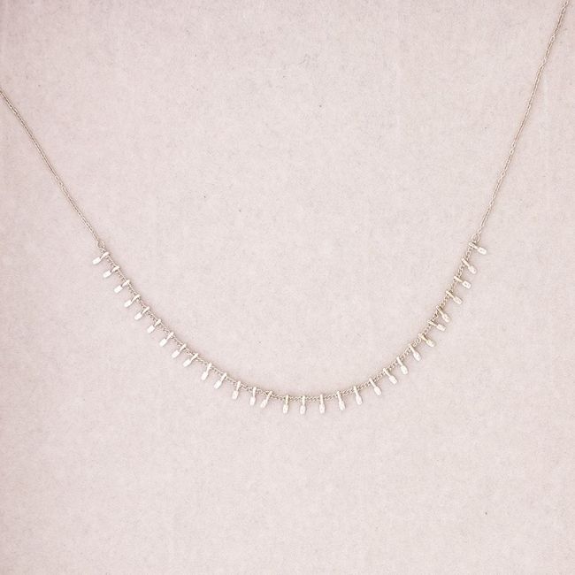 STICK PENDANTS STEEL SHORT NECKLACE