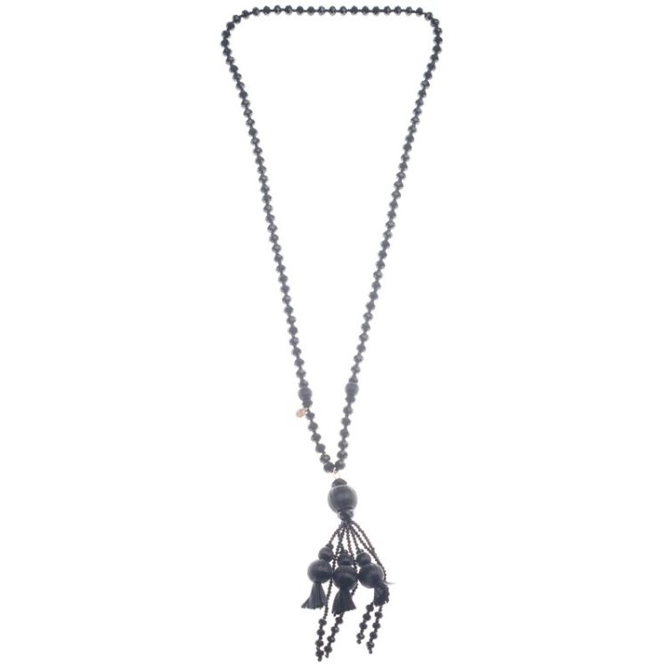 COLLAR LARGO COLGANTE CUENTAS RAFIA 2