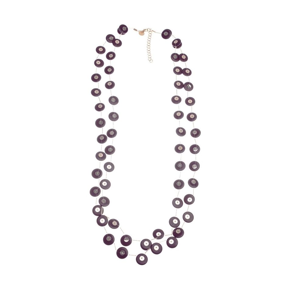 LONG NECKLACE WITH RESIN SEQUINS