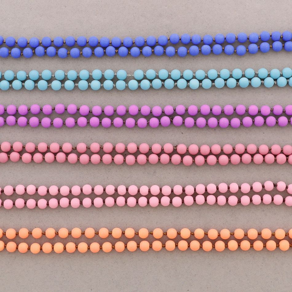 LONG NECKLACE BALL KNOTS 1.2M*8MM