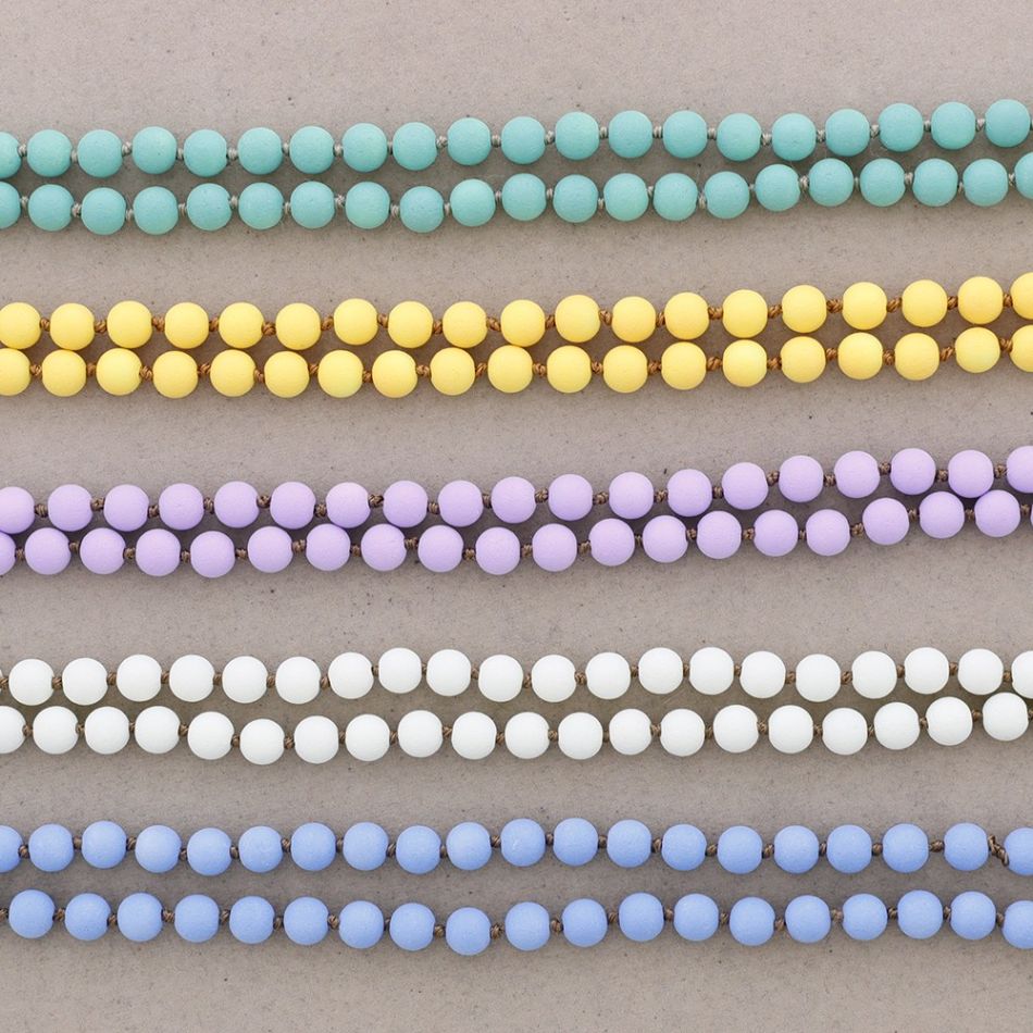COLLAR LARGO BOLAS NUDOS 1.2M*8MM