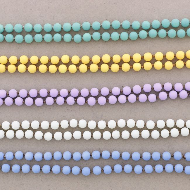 COLLAR LARGO BOLAS NUDOS 1.2M*8MM