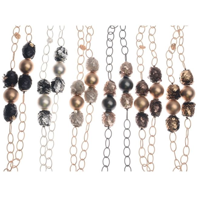 LONG CHAIN NECKLACE WITH SEQUIN BEADS