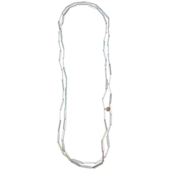 LONG CRYSTAL TUBE NECKLACE 1.6M