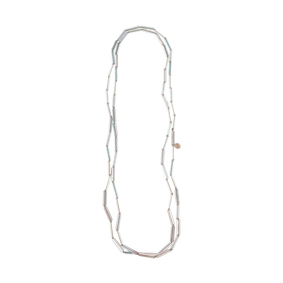 LONG CRYSTAL TUBE NECKLACE 1.6M