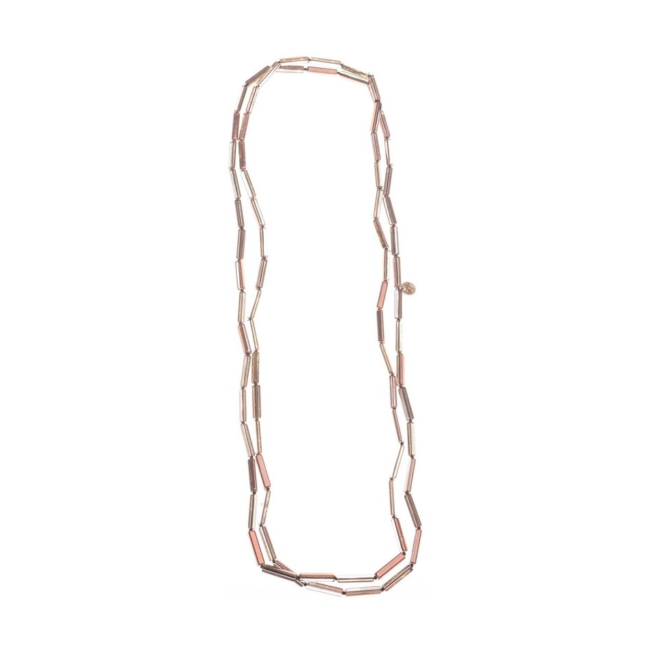 LONG CRYSTAL TUBE NECKLACE 1.6M