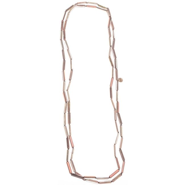 LONG CRYSTAL TUBE NECKLACE 1.6M