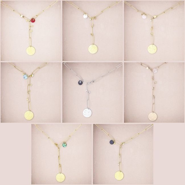 COLLAR ACERO COLGANTE MONEDA