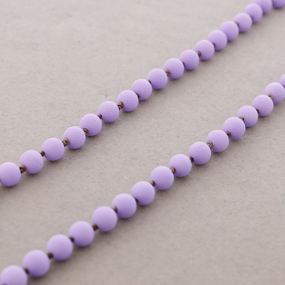 COLLAR LARGO BOLAS NUDOS 1.2M*8MM