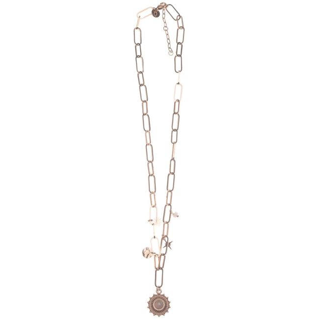 STEEL SHORT NECKLACE WITH PENDANT LINKS