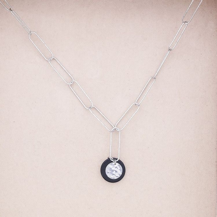 GARGANTILLA ACERO ESLABONES COLGANTES 2