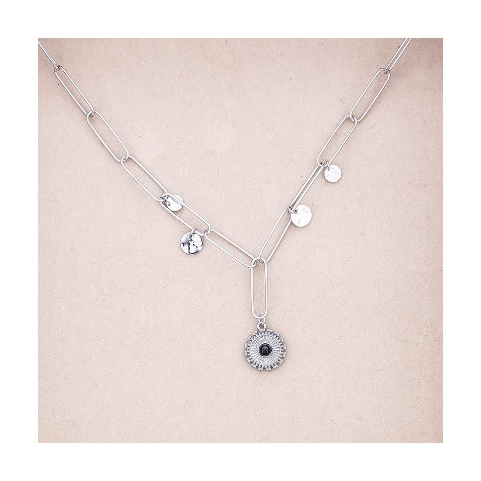 PENDANT STEEL SHORT NECKLACE