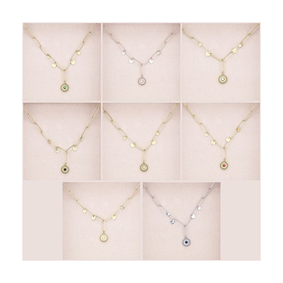 PENDANT STEEL SHORT NECKLACE