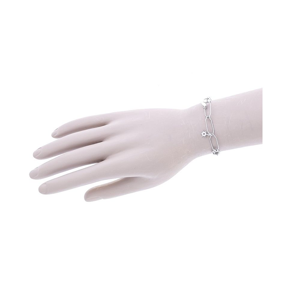 PULSERA ACERO ESLABONES COLGANTES